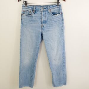 Levi's Wedgie Straight Ankle Jeans Blue Size 28